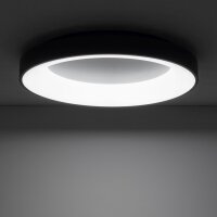 Runde LED Deckenlampe Schwarz 4000 K wohnlich blendarm