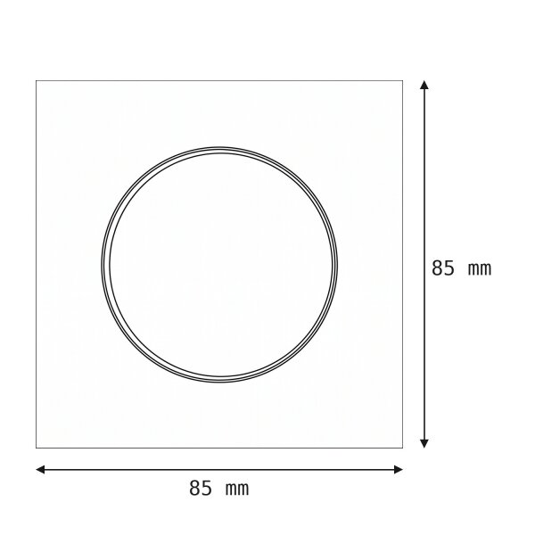Kleiner Deckenspot Aluminium Glas IP44 B:8,5 cm Schwarz
