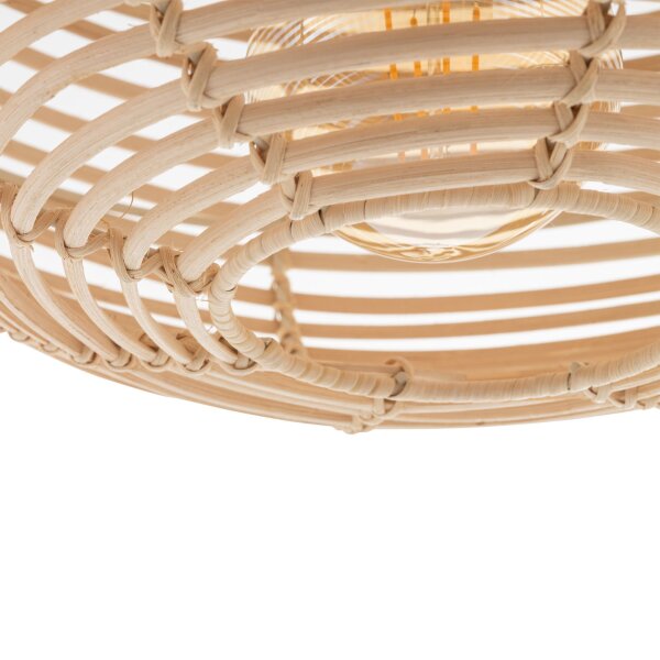 Gemütliche Pendelleuchte Rattan E27 Ø40 cm dekorativ