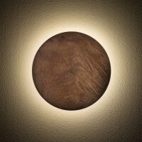LED Wandlampe Holz dunkel Ø25 cm 3000 K 130 lm...