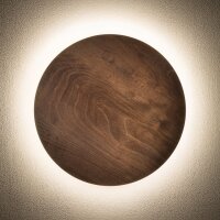 LED Wandlampe indirekt Holz warmweiß 13 W B:35 cm rund