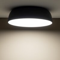 Runde Deckenleuchte Grau E27 Ø58 cm blendarm wohnlich