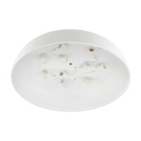 Weiße Deckenleuchte Metall E27 10-flammig L:78 cm rund