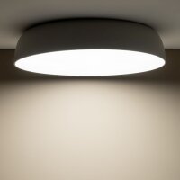 Runde Deckenlampe Metall E27 10-flammig L:78 cm in Grau