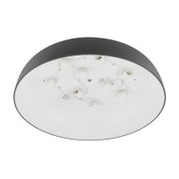 Runde Deckenlampe E27 blendarm 10-flmg L:78 cm in Grau