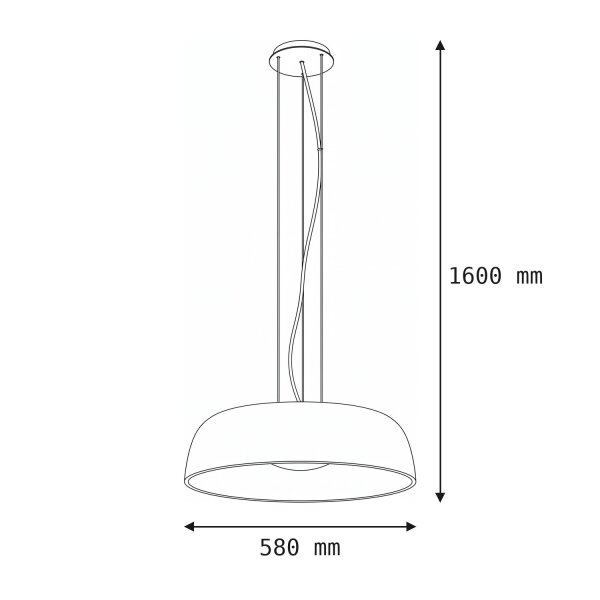 Pendelleuchte Weiß Metall Ø58 cm E27 7-flmg blendarm