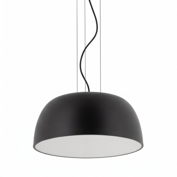 Hängelampe Schwarz Metall Ø38 cm rund E27 verstellbar