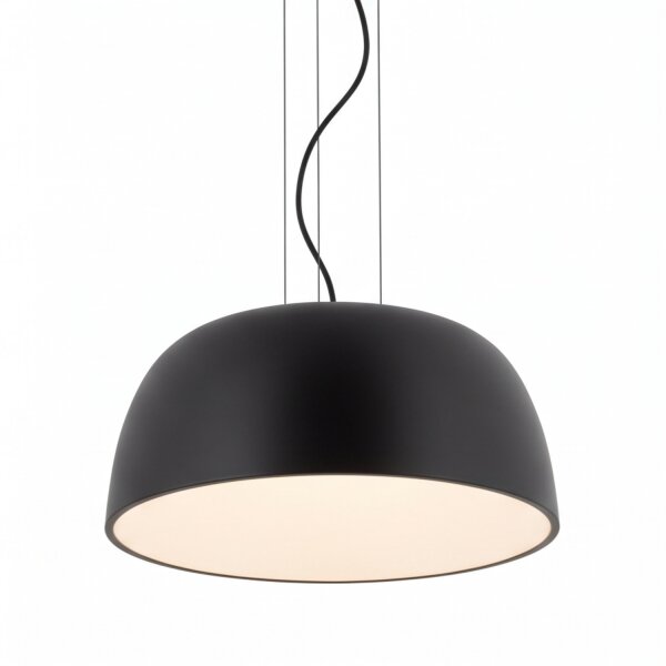 Hängelampe Schwarz Metall Ø38 cm rund E27 verstellbar
