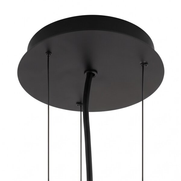 Hängelampe Schwarz Metall Ø38 cm rund E27 verstellbar