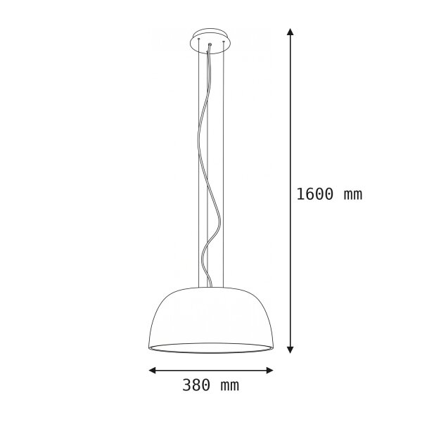 Hängelampe Schwarz Metall Ø38 cm rund E27 verstellbar
