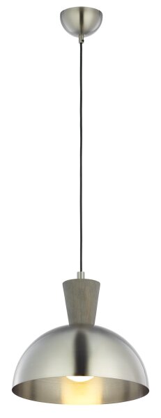 Hängelampe Retro in Nickel dekorativ E27 Ø 31 cm