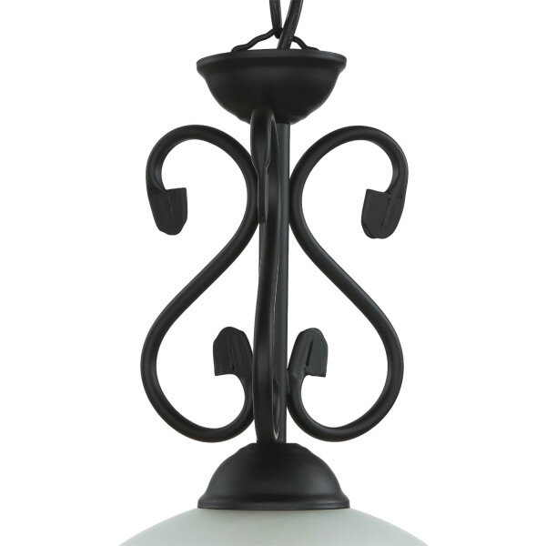 Hängelampe DOROTHEA Alabaster Glas Metall Landhaus