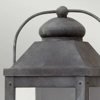 Wandlampe außen H: 45,1 cm IP44 E14 Aluminium Glas...