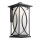 Wandlampe außen E27 IP44 H: 46,4 cm Schwarz Weiß