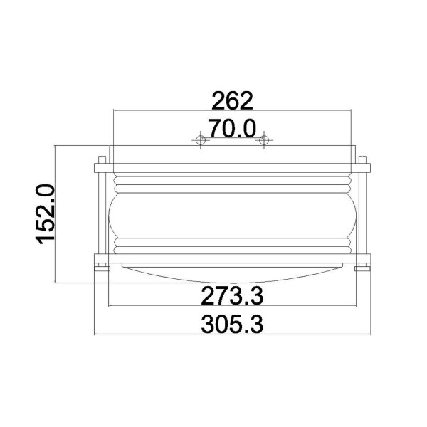 Deckenleuchte außen Aluminium Glas B: 30,5 cm IP44 E27