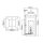Außenwandlampe E27 IP44 51,8 cm hoch in Messing antik