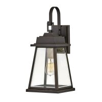 Wandleuchte au&szlig;en H: 48,8 cm IP44 E27 in Bronze Garten