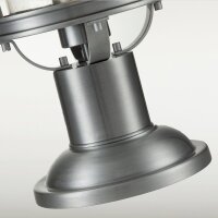 Sockelleuchte Aluminium Glas E27 IP44 46,6 cm hoch