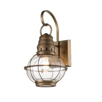 Wandleuchte au&szlig;en Aluminium Glas H: 40,5 cm IP44 LOUIS