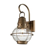 Außenwandlampe Kugelschirm Aluminium Glas 51 cm...