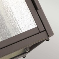 Wandleuchte außen Aluminium Glas H: 37,2 cm IP44 in...