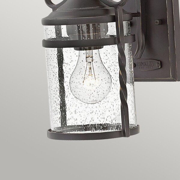 Außenlampe Vintage Aluminium Glas E27 IP44 33 cm hoch