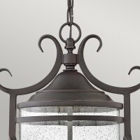 Pendelleuchte außen Glas Aluminium E14 IP44 30,1 cm...