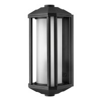 Au&szlig;enwandleuchte Glas Aluminium E27 IP44 38,3 cm hoch
