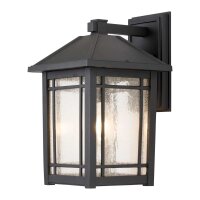 Vintage Au&szlig;enlampe Wand E27 IP44 H: 41,8 cm Schwarz