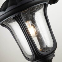 Wandlampe außen IP44 56 cm hoch Schwarz Rustikal...