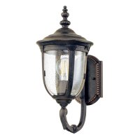 Außenlampe Wand IP44 H: 41,5 cm Rustikal Glas Alu...