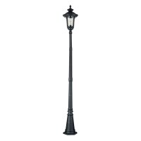Straßenlaterne Schwarz Rustikal 246,5 cm hoch Alu...