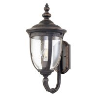 Außenwandleuchte Glas Aluminium IP44 H: 54,3 cm in...