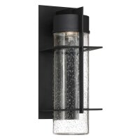 LED Au&szlig;enleuchte Wand H: 41 cm IP44 Schwarz Downlight