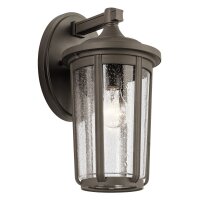 Außenleuchte Wand Alu Glas 37,1 cm hoch IP44 E27...