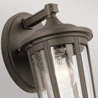 Wandleuchte außen in Bronze Antik H: 27,9 cm IP44 E27