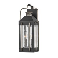 Außenleuchte Wand Aluminium Glas IP44 47 cm hoch...