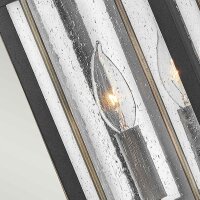Außenleuchte Wand Aluminium Glas IP44 47 cm hoch...