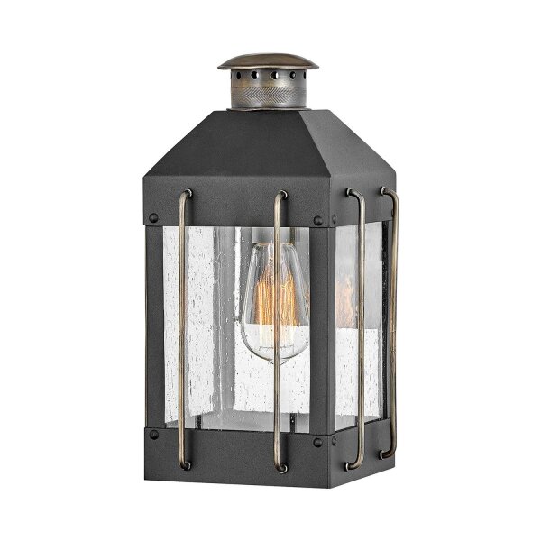 Außenleuchte E27 Wand Glas Aluminium IP44 34,4 cm hoch