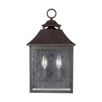Außenlampe Wand Edelstahl Glas IP44 43,2 cm hoch...