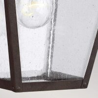 Außenwandlampe Edelstahl Glas IP44 40,6 cm hoch...