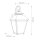 Außenwandlampe Edelstahl Glas IP44 40,6 cm hoch HONITON