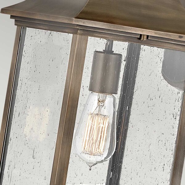 Außenleuchte Wand H: 48,3 cm IP44 E27 in Bronze Alu Regenglas