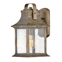 Wandlampe au&szlig;en E27 IP44 H: 34,9 cm in Bronze Vintage