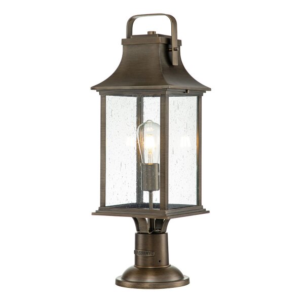 Sockelleuchte Garten Terrasse 64,8 cm hoch IP44 E27 in Bronze