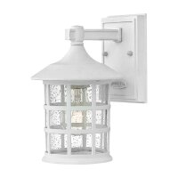 Wandlampe au&szlig;en H: 23,8 cm IP44 Wei&szlig; E27 Vintage