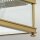 Außenlampe Echt-Messing Glas 30 cm breit IP44 E27 eckig