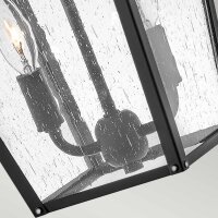 Schwarze Außenleuchte Wand Alu Glas IP44 H: 47,9 cm...
