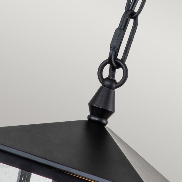 Pendelleuchte außen schmal 17,8 cm breit IP44 E27 Schwarz