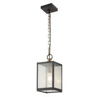 H&auml;ngende Au&szlig;enlampe Aluminium Glas E27 IP44 H:...